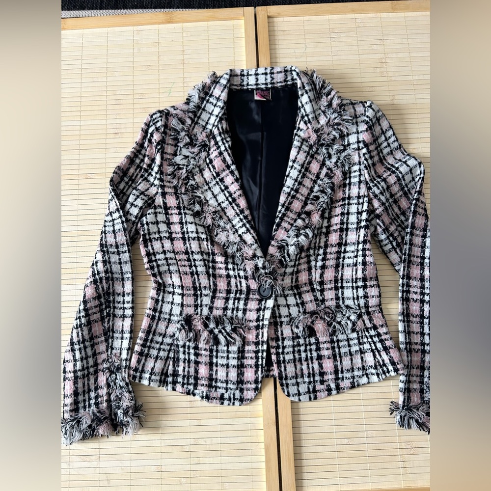 Star blue jeans pure indigo pink and black blazer 
Size:M